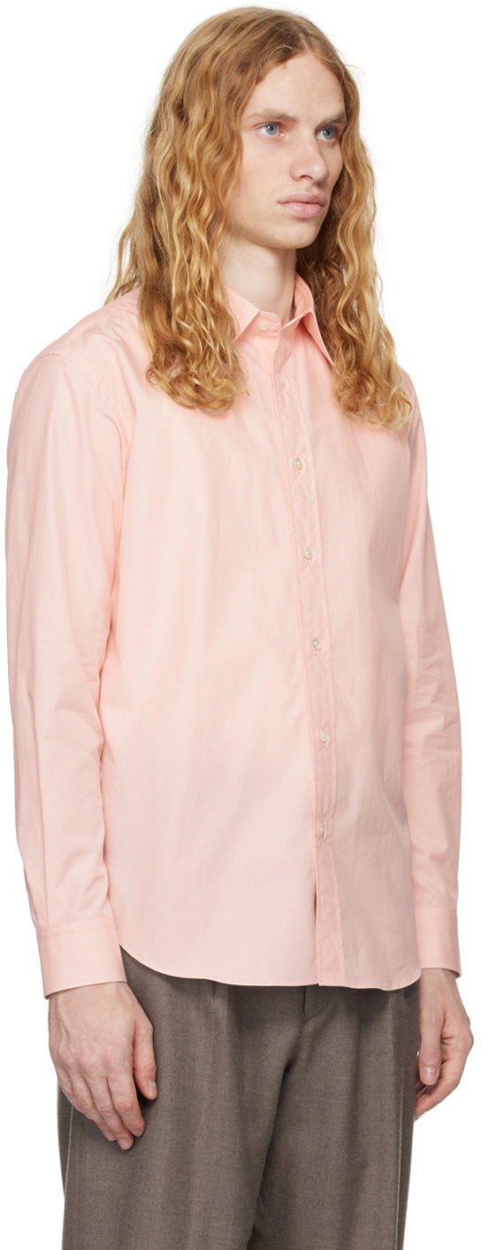 トップス AURALEE HIGH COUNT FINX OX SHIRT PINK 5 AURALEE Pink High Count Finx Ox Shirt Auralee