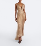 Maria Lucia Hohan Corinna silk muslin bustier gown