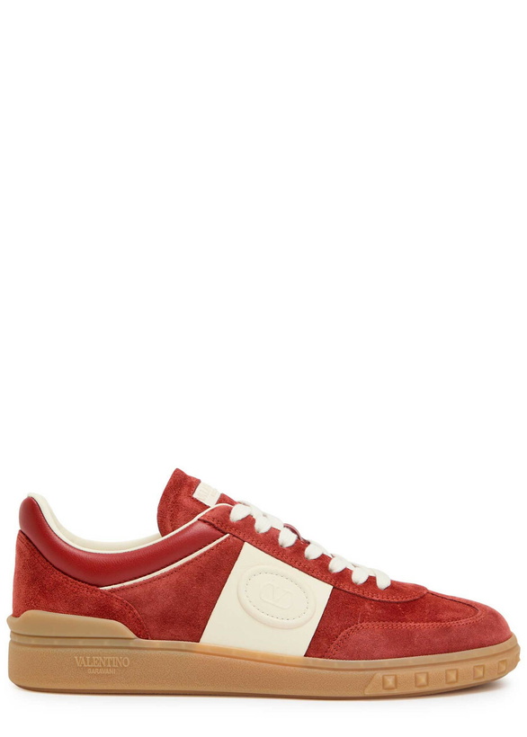Photo: Valentino Garavani Upvillage Panelled Suede Sneakers Red
