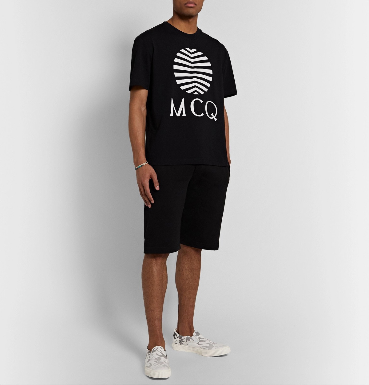 McQ Alexander McQueen - Printed Canvas Slip-On Sneakers
