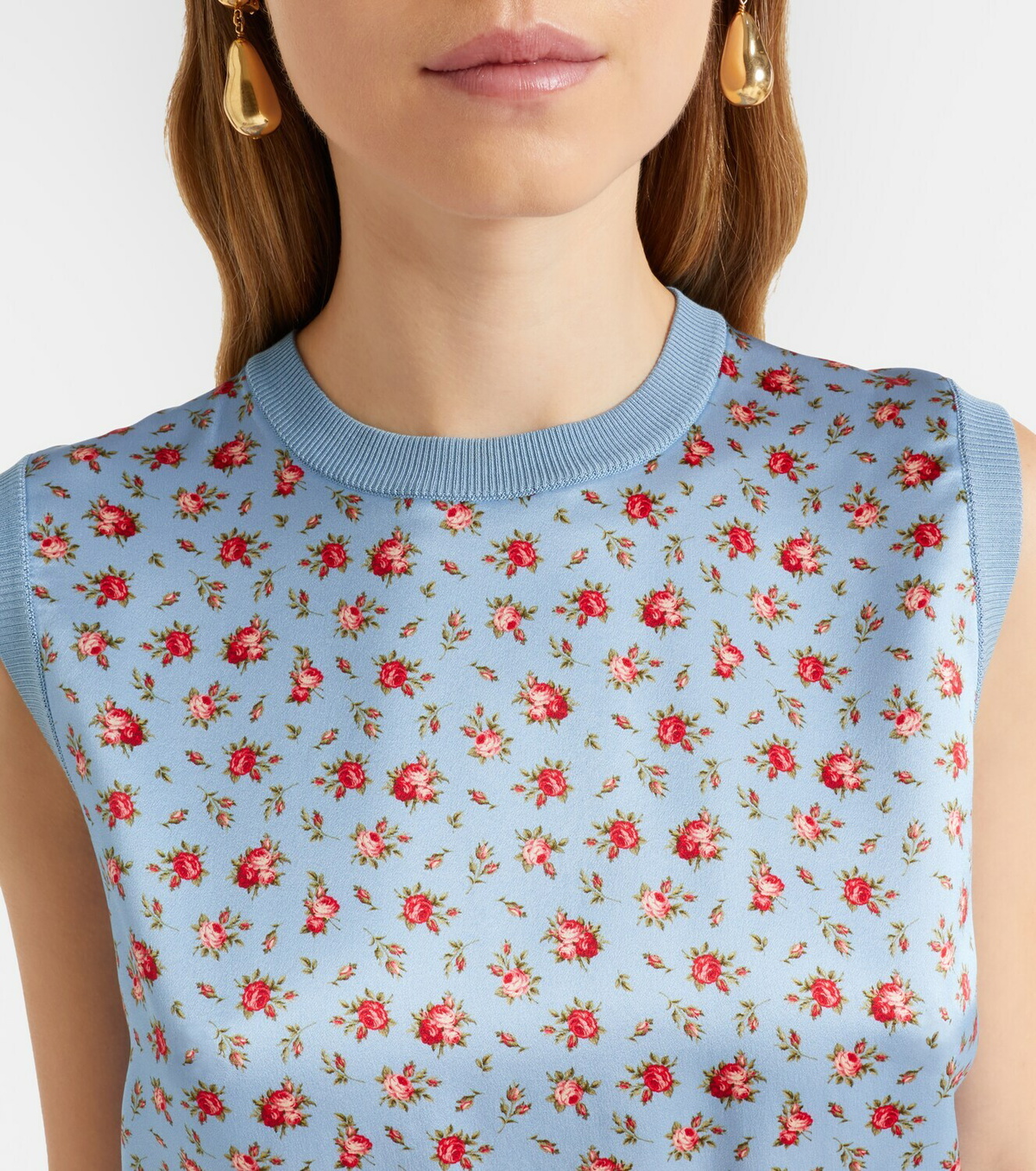 Dolce&Gabbana Floral silk sweater vest