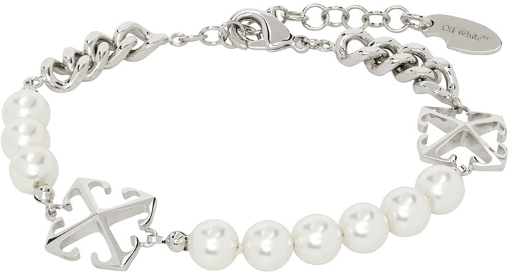 Photo: Off-White Silver Pearls & Arrow Bracelet