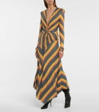 Philosophy di Lorenzo Serafini Striped jersey midi dress