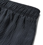 The Elder Statesman - Hammered-Silk Drawstring Shorts - Blue