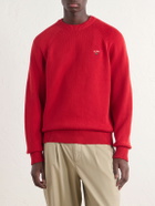 Aimé Leon Dore - Logo-Embroidered Cotton Sweater - Red