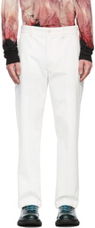 Alexander McQueen White Cotton Gabardine Trousers