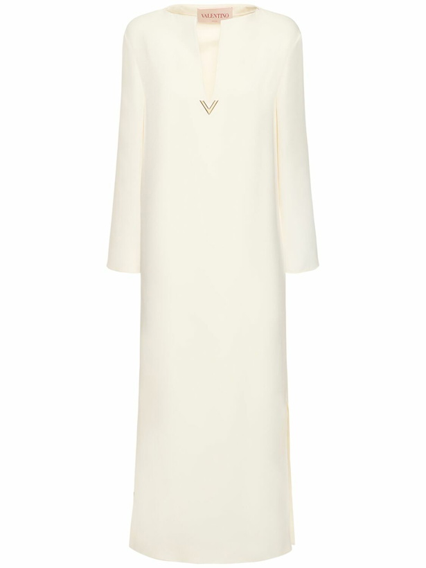 Photo: VALENTINO - Cady Couture V-neck Long Dress