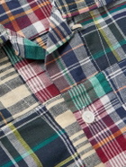 Alex Mill - Convertible-Collar Patchwork Checked Cotton-Madras Shirt - Multi