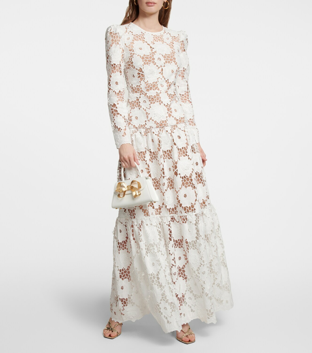 SELF-PORTRAIT ワンピース Floral chiffon maxi dress700358 Floral Print Chiffon Maxi Dress – self-portrait