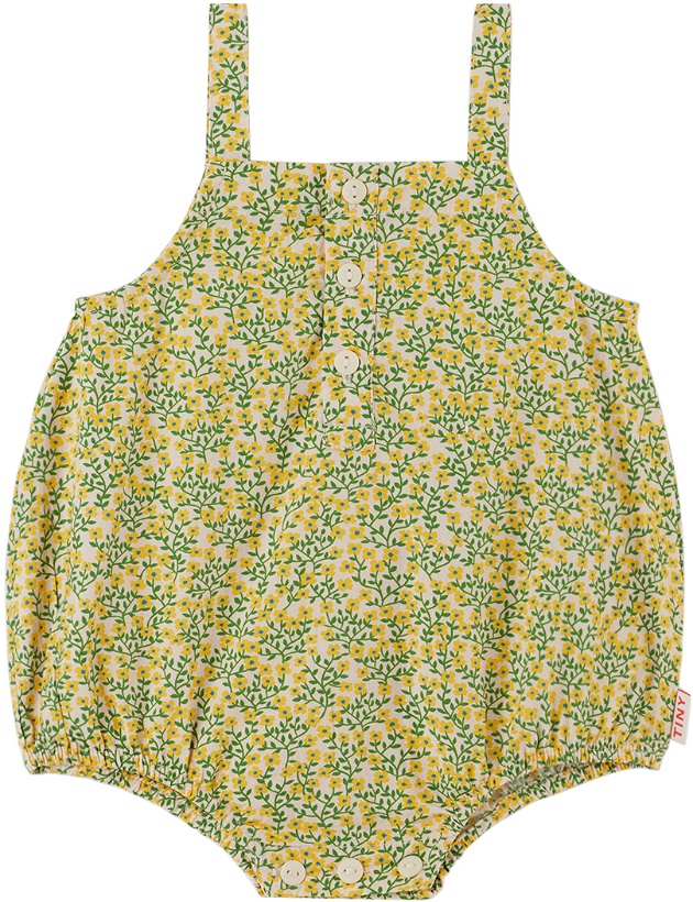 Photo: TINYCOTTONS Baby Yellow & Green Geranium Bodysuit