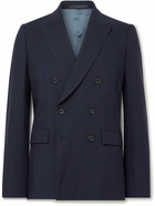 Paul Smith - Slim-Fit Double-Breasted Wool Suit Jacket - Blue