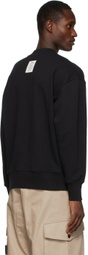 MSGM Black Fantastic Green Text Sweatshirt