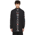 Balenciaga Black Logo List Long Sleeve T-Shirt