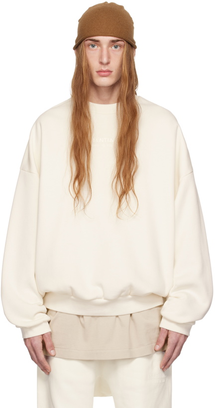 Photo: Fear of God ESSENTIALS Off-White Crewneck Sweatshirt