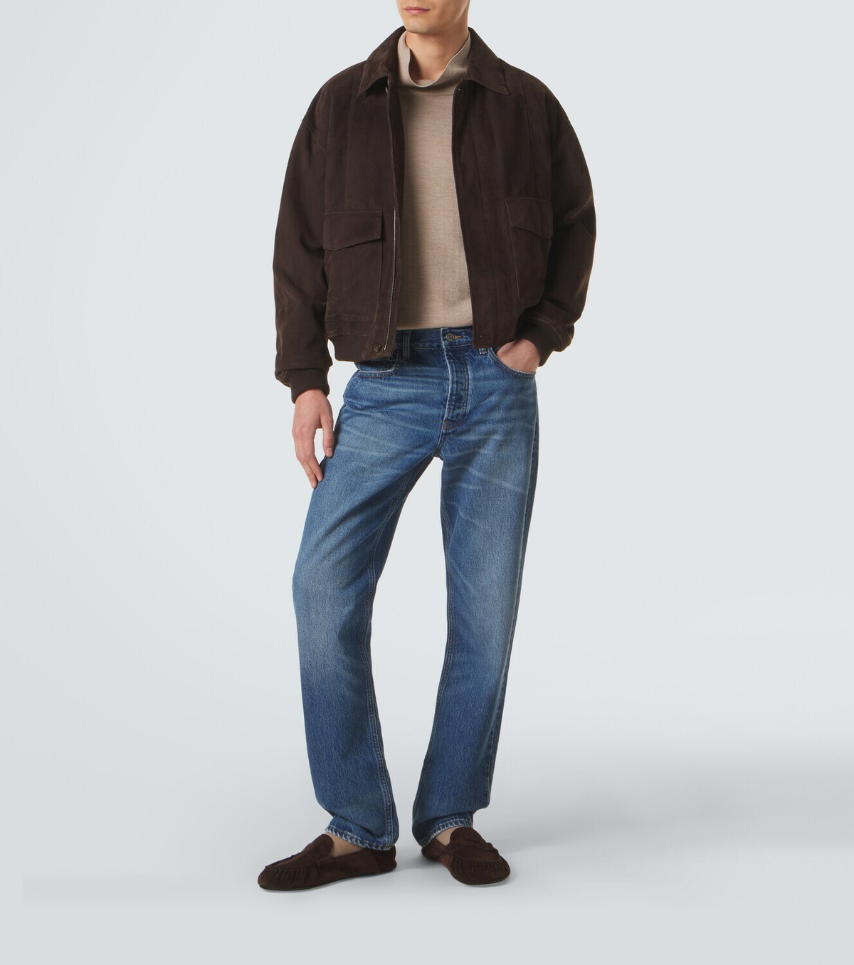 Frame Mid-rise straight jeans