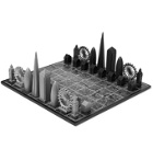 Skyline Chess - London Premium Edition Metal and Wood Chess Set - Black