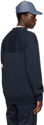 nanamica Navy Button-Down Cardigan