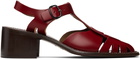 HEREU Red Pesca Heeled Sandals