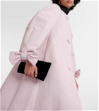 Nina Ricci Bow-detail boxy taffetta coat