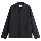 NN07 Men's Blaze Seersucker Shirt Jacket in Navy Blue