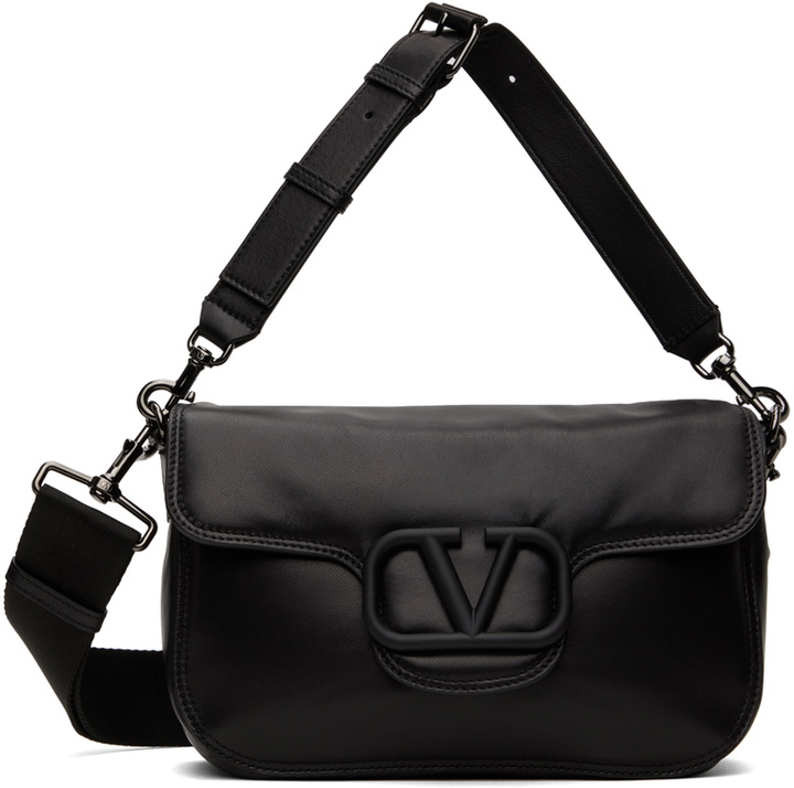 Photo: Valentino Garavani Black Nappa Leather Shoulder Bag