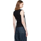 LEMAIRE Black Asymmetrical Fitted Tank Top