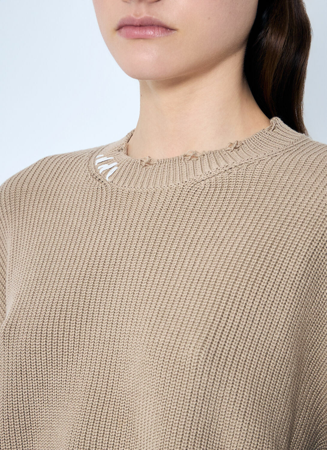MM6 Maison Margiela Distressed Knit Sweater