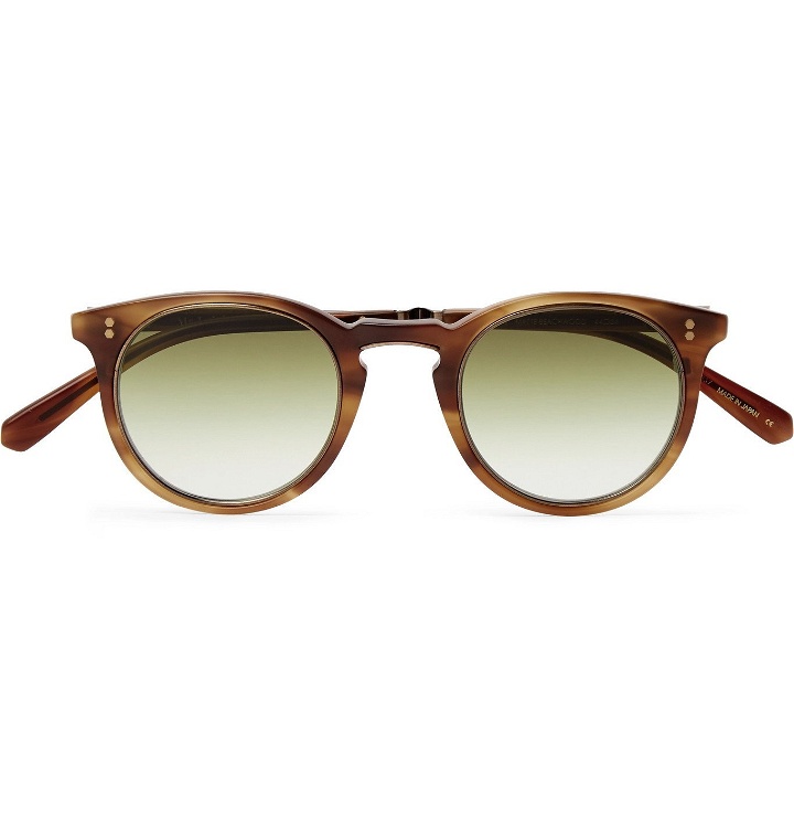 Photo: Mr Leight - Crosby S Round-Frame 12-Karat White Gold-Plated and Acetate Glasses - Brown