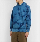 Story Mfg. - Bloom Embroidered Tie-Dyed Organic Cotton Hoodie - Blue