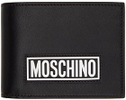 Moschino Black Logo Patch Bifold Wallet