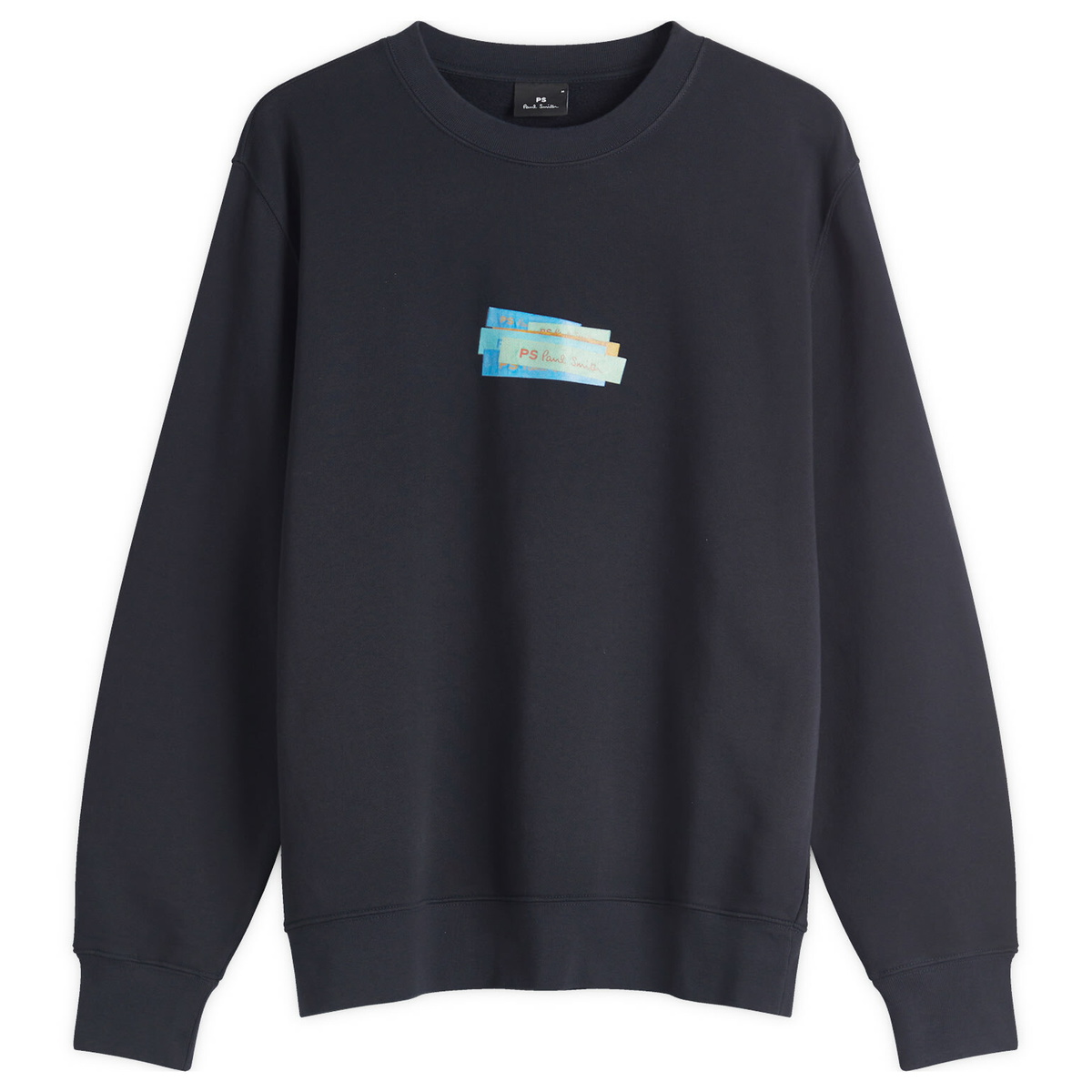 Paul Smith Men's PS Label Print Sweatshirt in Blue