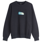 Paul Smith Men's PS Label Print Sweatshirt in Blue
