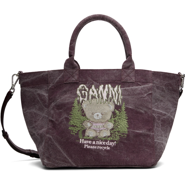 Photo: GANNI Purple Small Easy Shopper Tote