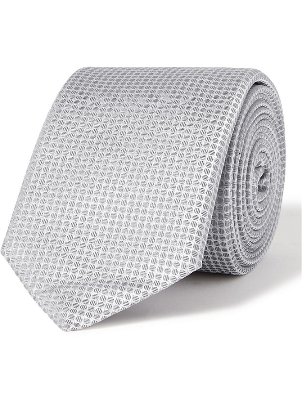 Photo: HUGO BOSS - 6cm Silk-Jacquard Tie - Gray