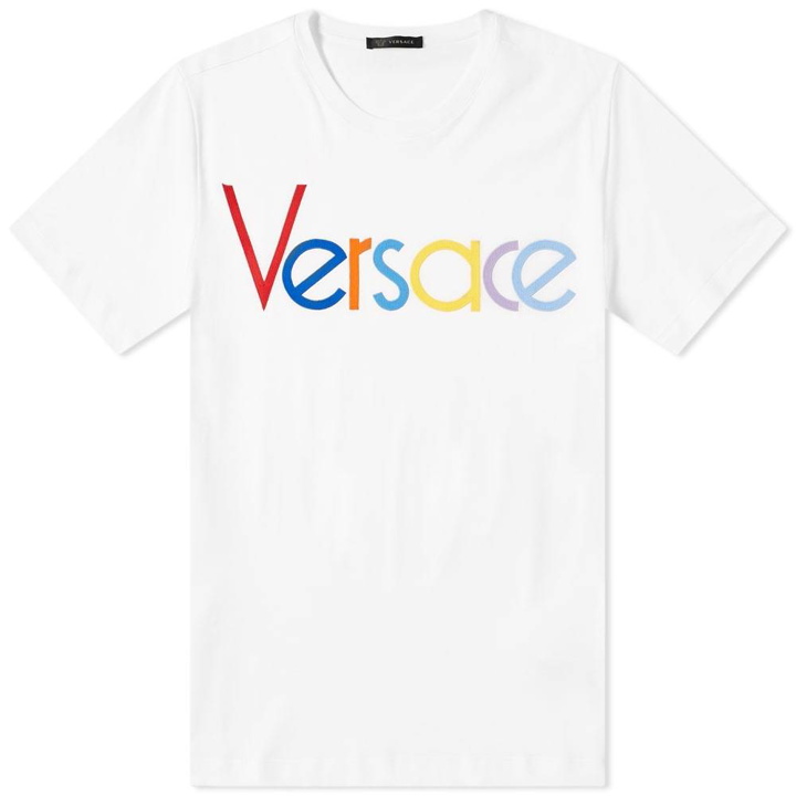 Photo: Versace Logo Embroidered Multicolour Tee
