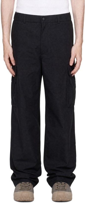 Photo: Moncler Black Logo Zip Cargo Pants