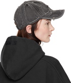 VETEMENTS Black Destroyed Logo Cap