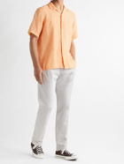 Hartford - Tanker Slim-Fit Tapered Pleated Cotton-Twill Drawstring Trousers - Neutrals