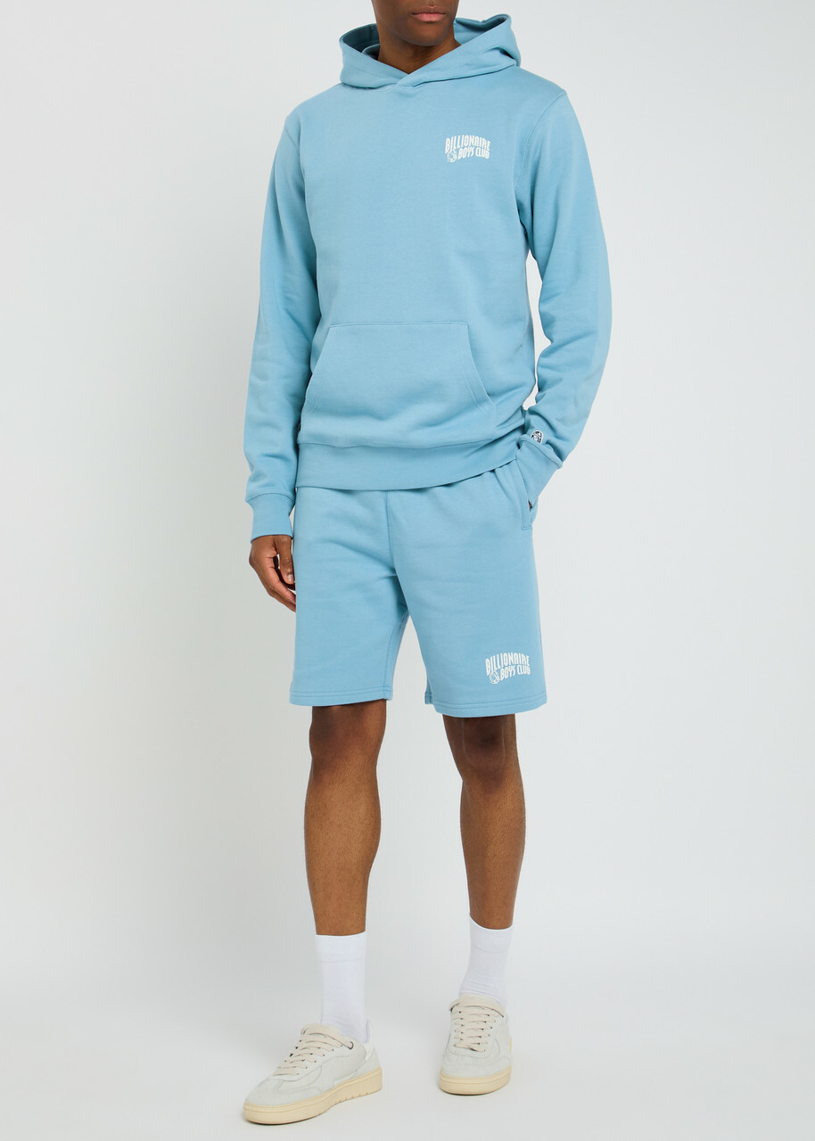 Billionaire Boys Club Small Arch Logo Hooded Cotton Sweatshirt Light Blue