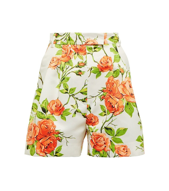 Photo: Emilia Wickstead Elliot floral taffeta faille shorts