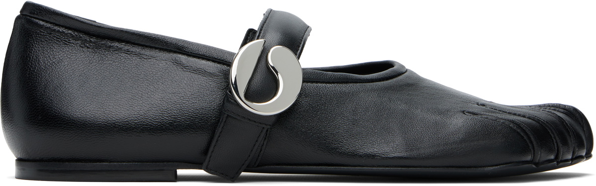Coperni Black Five-Toe Ballerina Belt Loafers