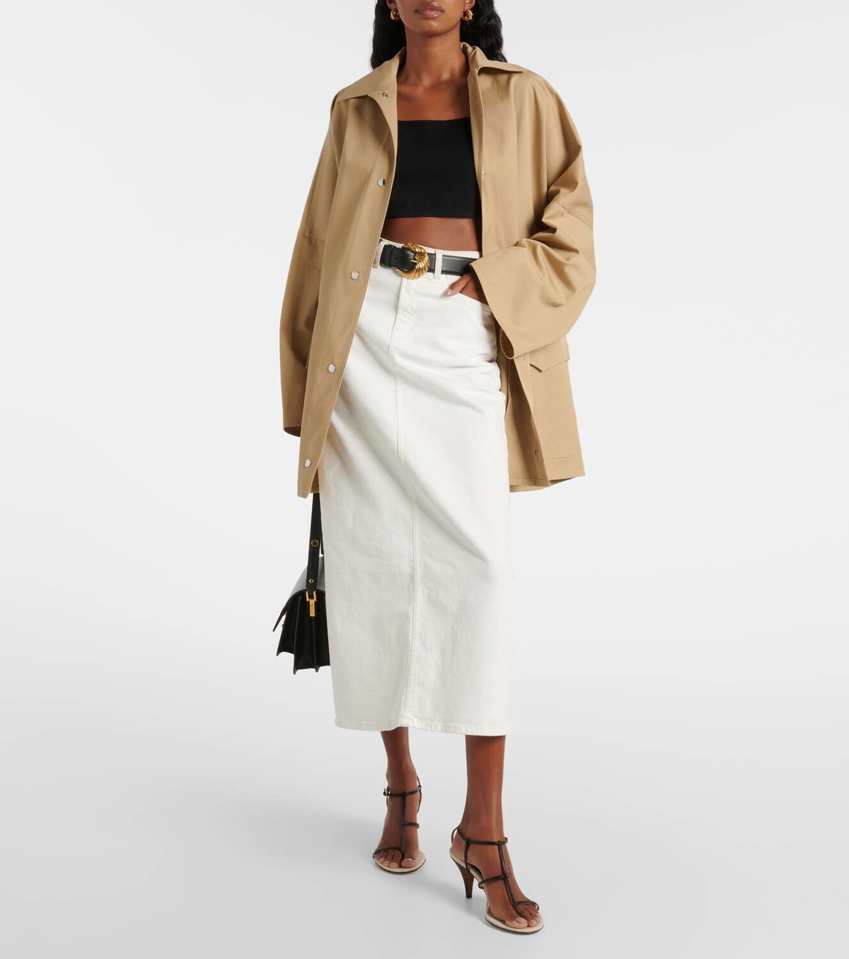 AG Jeans Denim maxi skirt