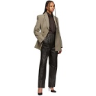 Michael Lo Sordo Taupe Wool Double-Breasted Boy Blazer