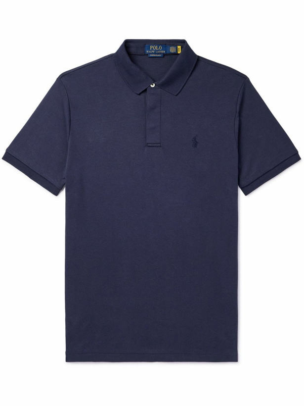 Photo: Polo Ralph Lauren - Logo-Embroidered Cotton Polo Shirt - Blue