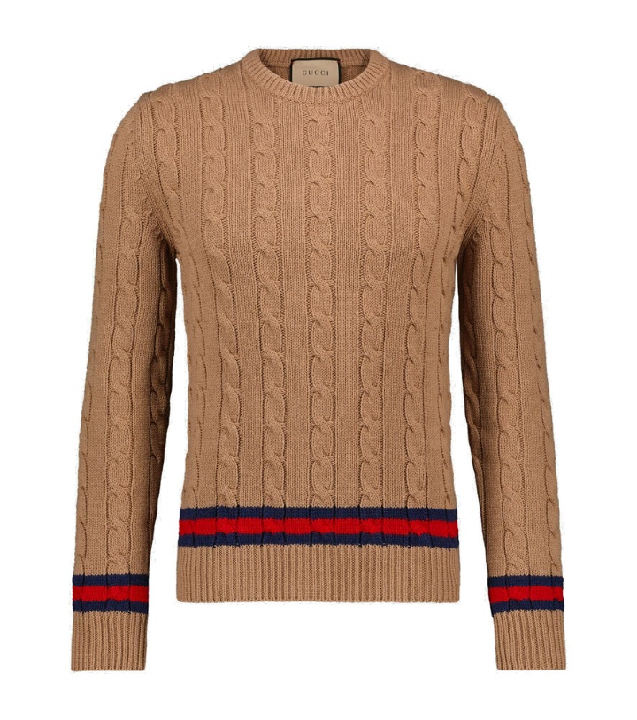 Photo: Gucci - Cable-knit cashmere-blend sweater