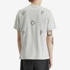 Pop Trading Company Men's Reflective Logo T-Shirt in Grey Heather