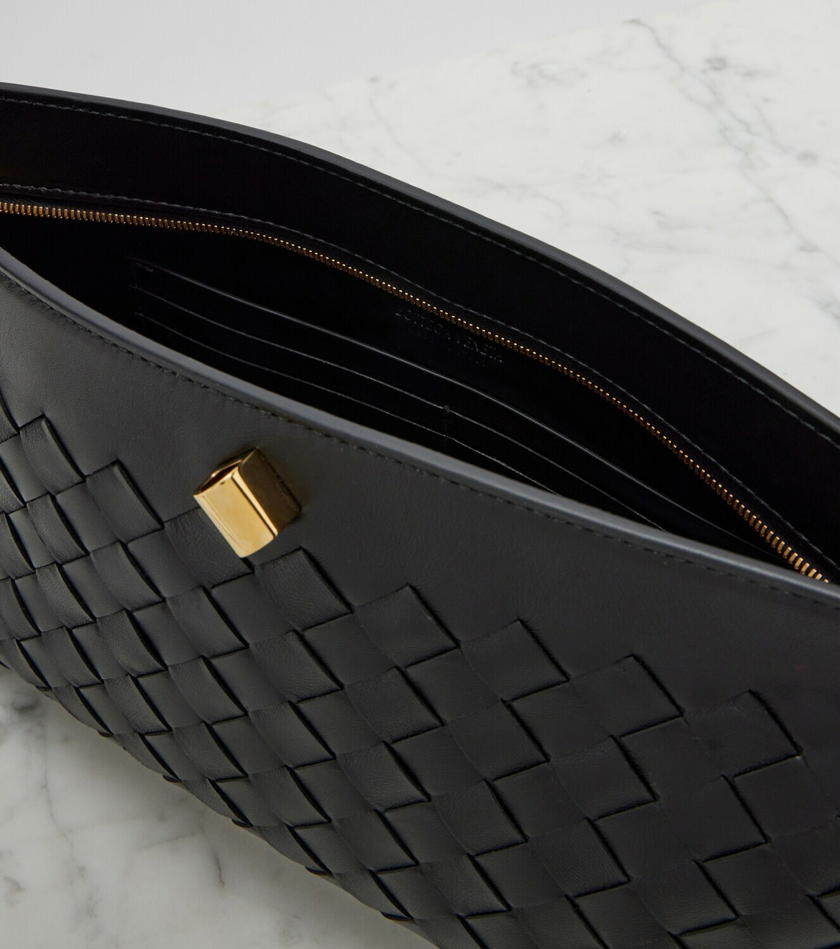 Bottega Veneta Andiamo Intrecciato Small leather clutch