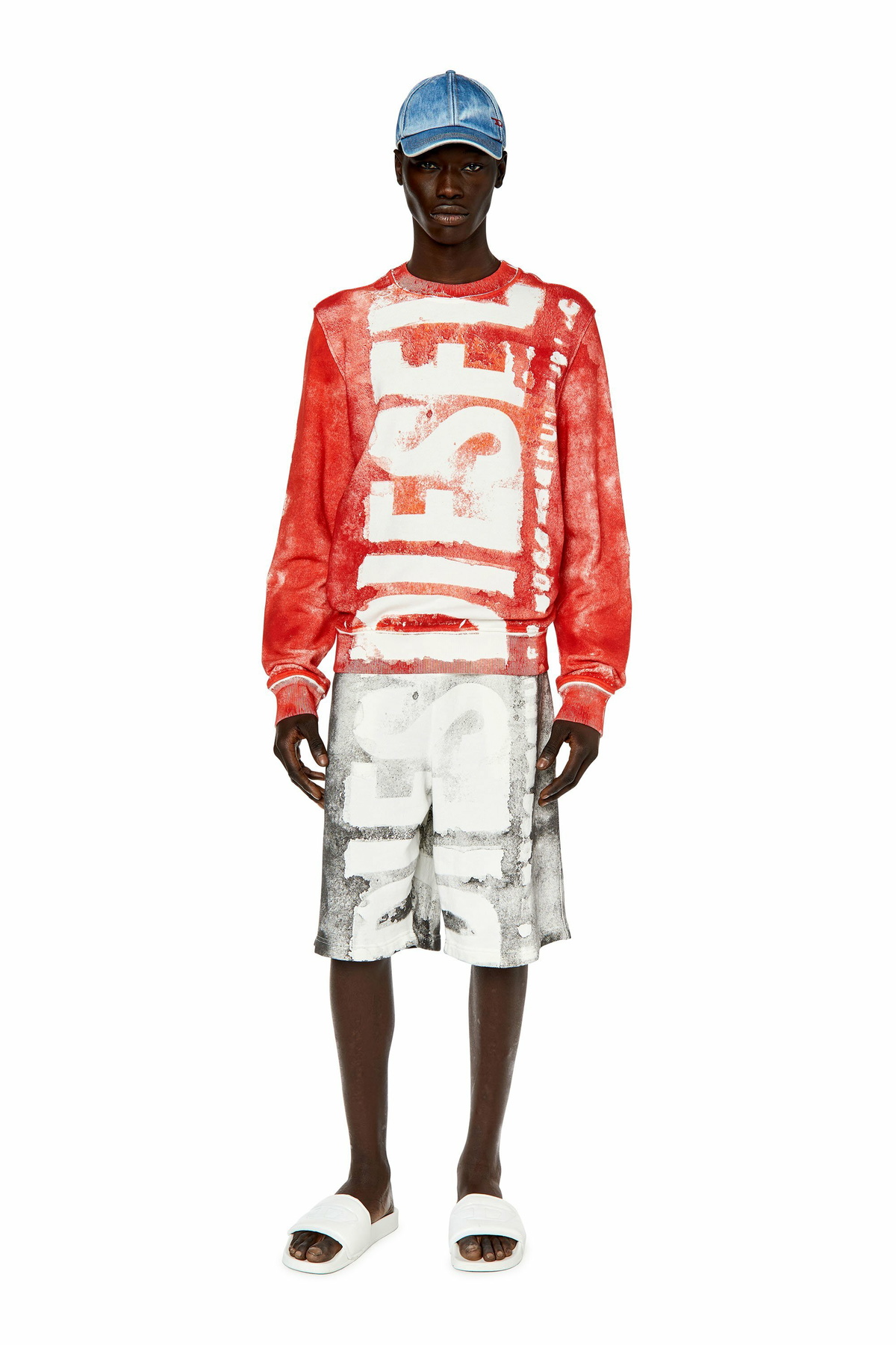 Diesel Logo sweatshirt with colour bleed effect - Sweaters