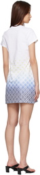 Casablanca White Gradient Monogram T‑Shirt Minidress