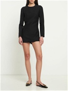 VALENTINO - Wool & Silk Crepe Couture Mini Jumpsuit